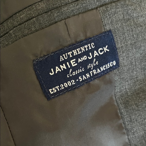 Janie and Jack Dark Gray Blazer and Pants - Picture 3 of 8